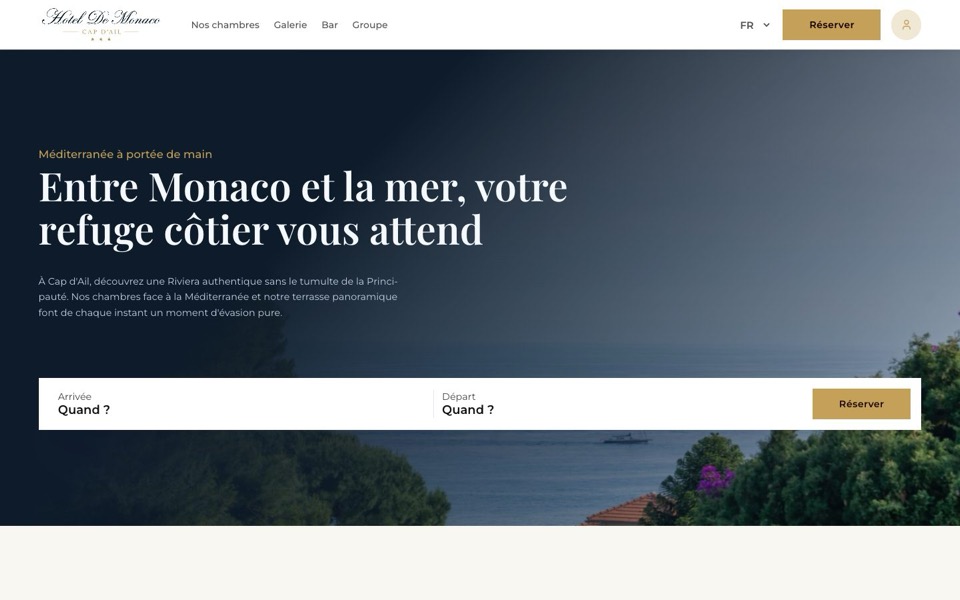 Website van Hôtel de Monaco